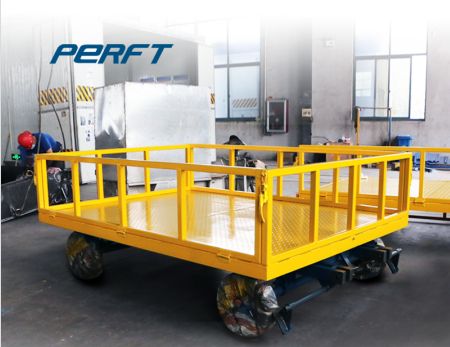 Custom flatbed trailer towed transfer cart