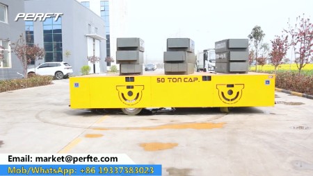 Heavy duty trackless transfer cart 50 ton to Iron