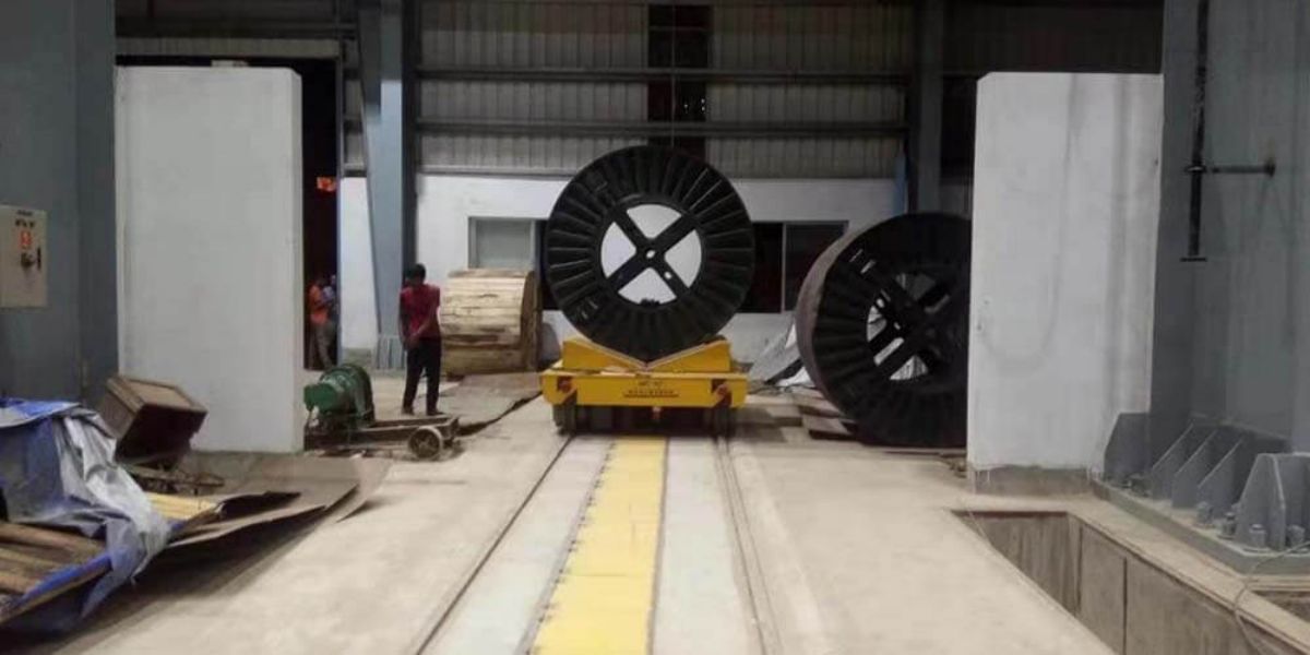 Busbar Powered Rail Transfer Cart To Bangladesh